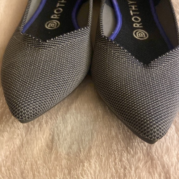 Rothy's The Point Cloud Grey Birdseye Knit Fabric Ballet Flats Women’s SZ 8 - Picture 2 of 7
